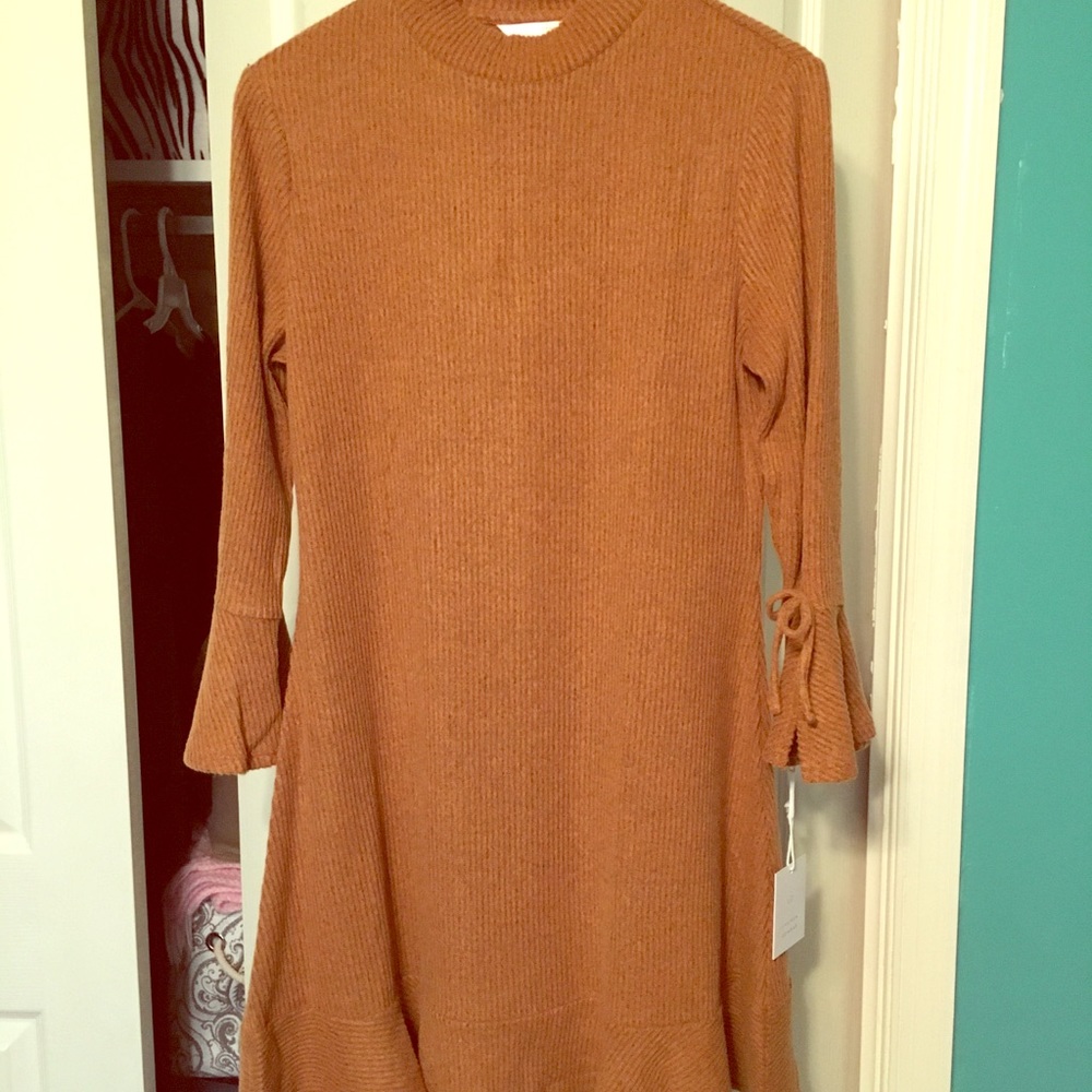 LC Lauren Conrad Mock Swing Dress in Bronz Rose